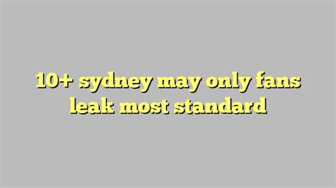 sydney may leaked.|More.